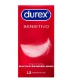 DUREX - PRESERVATIVOS SENSITIVO 12 UNIDADES