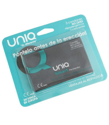 UNIQ SMART PRESERVATIVOS PRE ERECCION SIN LATEX 3 UNIDADES