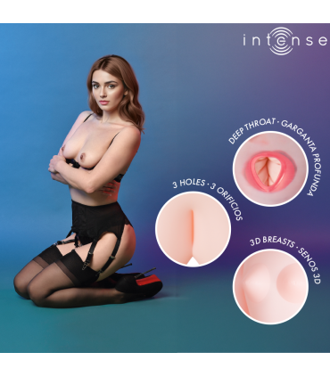 INTENSE DOLLS MONIQUE MUNECA HINCHABLE CON TRES ORIFICIOS