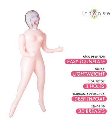 INTENSE DOLLS INGRID MUNECA HINCHABLE CON TRES ORIFICIOS