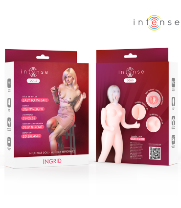 INTENSE DOLLS INGRID MUNECA HINCHABLE CON TRES ORIFICIOS
