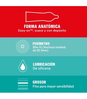 DUREX SENSITIVO SLIM FIT 10 UNIDADES