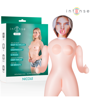 INTENSE DOLLS NICOLE MUNECA HINCHABLE CON TRES ORIFICIOS