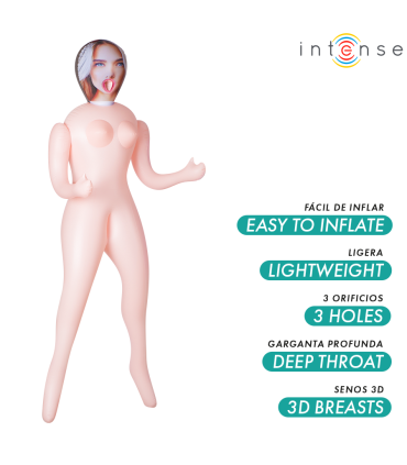 INTENSE DOLLS NICOLE MUNECA HINCHABLE CON TRES ORIFICIOS