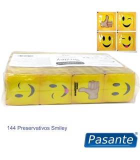 PASANTE PRESERVATIVO SMILEY BOLSA 144 UNIDADES
