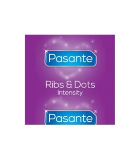 PASANTE RIBS DOTS PRESERVATIVOS INTENSITY 144 UNIDADES