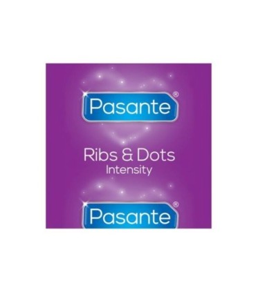 PASANTE RIBS DOTS PRESERVATIVOS INTENSITY 144 UNIDADES