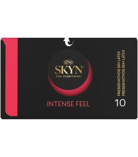 SKYN PRESERVATIVO INTENSE FEEL TEXTURA CON DISENO ONDULADO 10 UNIDADES