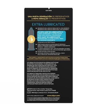 SKYN PRESERVATIVO EXTRA LUBRICADO 10 UNIDADES