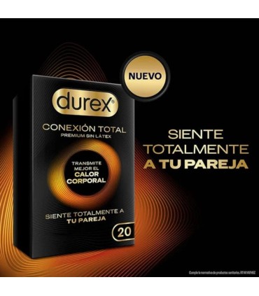 DUREX CONEXION TOTAL ULTRA FINO PLUS SIN LATEX 20 UNIDADES