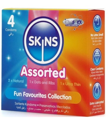 SKINS SURTIDO PRESERVATIVOS PREMIUM PACK 4