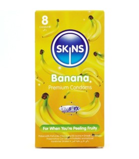 SKINS PRESERVATIVOS PREMIUM SABOR PLATANO PACK 8