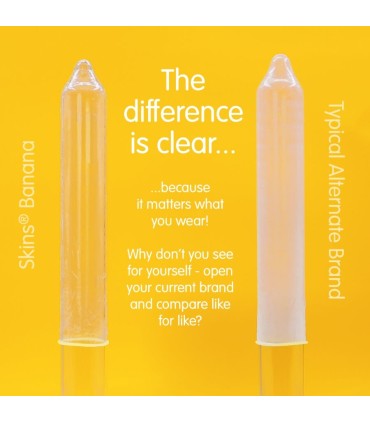 SKINS PRESERVATIVOS PREMIUM SABOR PLATANO PACK 8