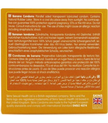 SKINS PRESERVATIVOS PREMIUM SABOR PLATANO PACK 4