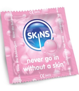 SKINS PRESERVATIVOS PREMIUM SABOR CHICLE PACK 4