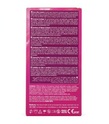 SKINS DOTS RIBS PRESERVATIVOS PREMIUM PACK 8