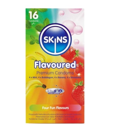 SKINS MULTI SABORES PRESERVATIVOS PREMIUM PACK 16