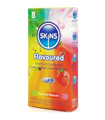 SKINS MULTI SABORES PRESERVATIVOS PREMIUM PACK 8