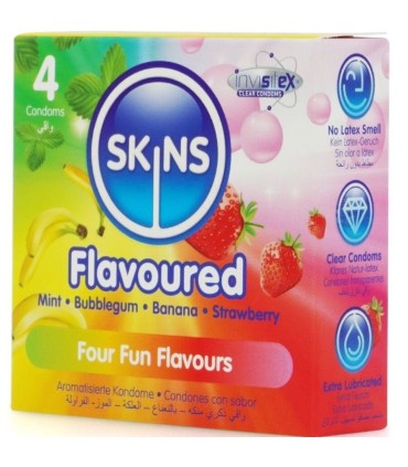 SKINS MULTI SABORES PRESERVATIVOS PREMIUM PACK 4