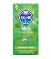 SKINS - PRESERVATIVOS PREMIUM SABOR MENTA PACK 8