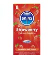 SKINS - PRESERVATIVOS PREMIUM SABOR FRESA PACK 8