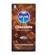 SKINS PRESERVATIVOS PREMIUM SABOR CHOCOLATE PACK 8