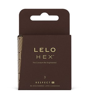 LELO HEX CONDOMS RESPECT XL 3 PACK