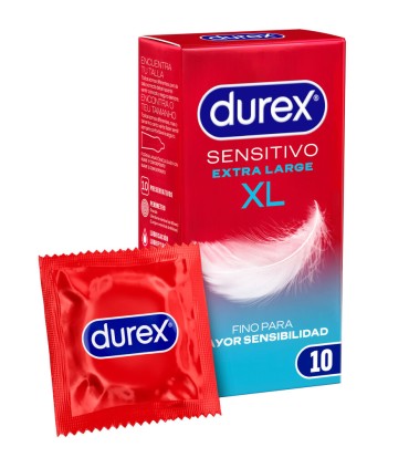 DUREX PRESERVATIVOS SENSITIVO XL 10 UNIDADES