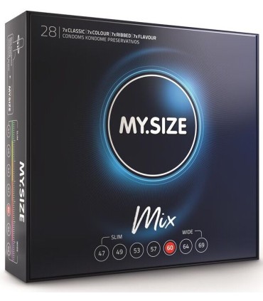 MY SIZE MIX PRESERVATIVOS 60 MM 28 UNIDADES