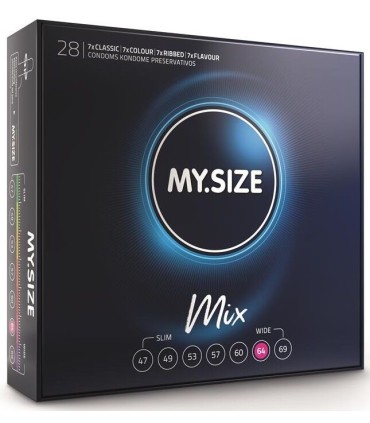 MY SIZE MIX PRESERVATIVOS 64 MM 28 UNIDADES