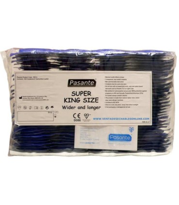 PASANTE PRESERVATIVO TAMANO SUPER KING BOLSA 144 UNIDADES