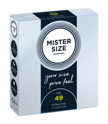 MISTER SIZE PRESERVATIVOS TALLA S 49 MM 3 UNIDADES