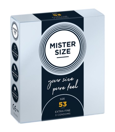 MISTER SIZE PRESERVATIVOS TALLA M 53 MM 3 UNIDADES