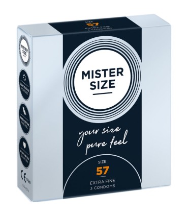 MISTER SIZE PRESERVATIVOS TALLA L 57 MM 3 UNIDADES