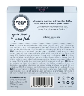 MISTER SIZE PRESERVATIVOS TALLA XXL 64 MM 3 UNIDADES