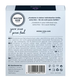 MISTER SIZE PRESERVATIVOS TALLA XXXL 69 MM 3 UNIDADES
