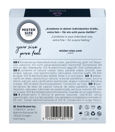 MISTER SIZE PRESERVATIVOS TALLA XXXL 69 MM 3 UNIDADES