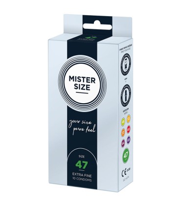 MISTER SIZE PRESERVATIVOS TALLA XS 47 MM 10 UNIDADES