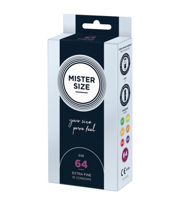MISTER SIZE PRESERVATIVOS TALLA XXL 64 MM 10 UNIDADES