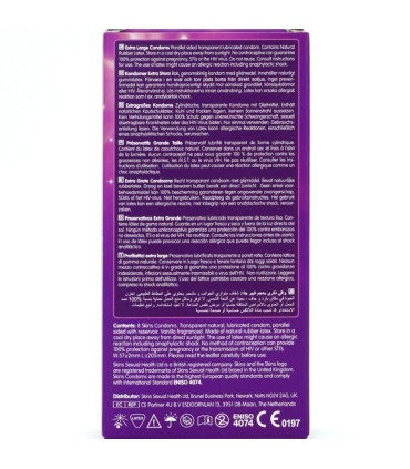 SKINS TAMANO XL PRESERVATIVOS PREMIUM PACK 8