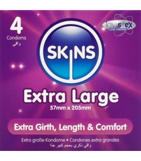 SKINS TAMANO XL PRESERVATIVOS PREMIUM PACK 4