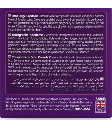 SKINS TAMANO XL PRESERVATIVOS PREMIUM PACK 4