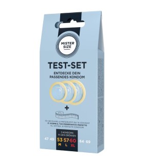 MISTER SIZE TEST SET 3 PRESERVATIVOS DIFERENTES TALLAS CINTA METRICA