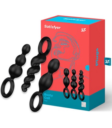 SATISFYER ANAL PLUGS SET 3 PCS NEGRO