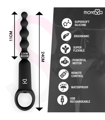 MORESSA RONIE POTENTE ROSARIO ANAL CONTROL REMOTO NEGRO