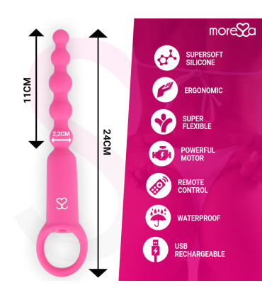 MORESSA RONIE POTENTE ROSARIO ANAL CONTROL REMOTO ROSA