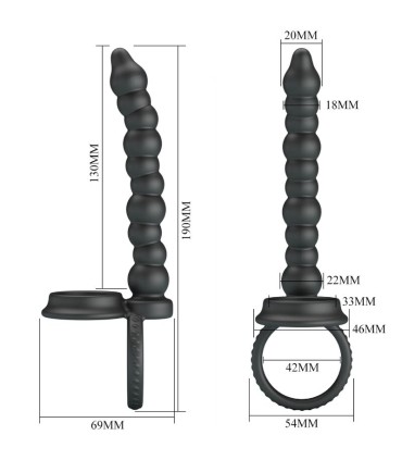 PRETTY LOVE DILLION ANILLO PENE PARA DONLE PENETACION NEGRO