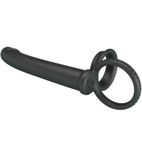 PRETTY LOVE MOSES ANILLO DOBLE PENE PARA DONLE PENETACION NEGRO