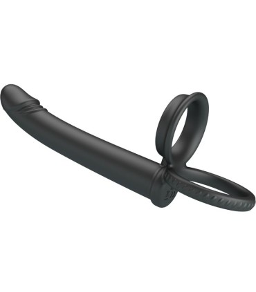 PRETTY LOVE MOSES ANILLO DOBLE PENE PARA DONLE PENETACION NEGRO