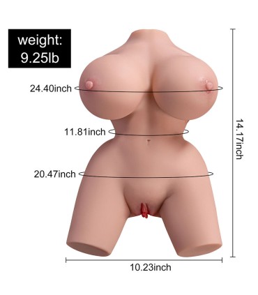 XISE FRIEDA TORSO REALISTICO FEMENINO CON VIBRACION 36 CM